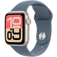 Apple Watch SE 3 40 mm, Starlight Aluminum Anchor blue Sport Band M/L