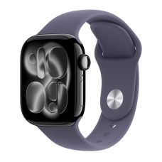 Apple Watch Series 11, 42 mm, Jet Black Aluminum Purple Fog Sport Band M/L Apple Watch Series 11, 42 mm, Jet Black Aluminum Purple Fog Sport Band M/L