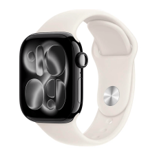 Apple Watch Series 11, 42 mm, Jet Black Aluminum Starlight Sport Band M/L Apple Watch Series 11, 42 mm, Jet Black Aluminum Starlight Sport Band M/L