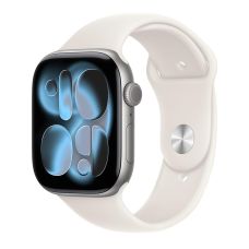 Apple Watch Series 11, 42 mm, Space Gray Aluminum Starlight Sport Band M/L Apple Watch Series 11, 42 mm, Space Gray Aluminum Starlight Sport Band M/L