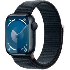 Apple Watch Series 9, 45 мм, корпус из алюминия цвета тёмная ночь, нейлоновый ремешок цвета тёмная ночь Apple Watch Series 9, 45 мм, корпус из алюминия цвета тёмная ночь, нейлоновый ремешок цвета тёмная ночь