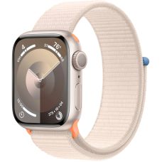 Apple Watch Series 9, 45 мм, корпус из алюминия цвета сияющая звезда, нейлоновый ремешок цвета сияющая звезда Apple Watch Series 9, 45 мм, корпус из алюминия цвета сияющая звезда, нейлоновый ремешок цвета сияющая звезда