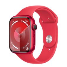 Apple Watch Series 9, 45 мм, корпус из алюминия цвета (PRODUCT)RED, спортивный ремешок цвета (PRODUCT)RED, размер M/L