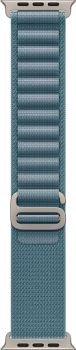 Apple Watch Ultra 3, Natural Titanium Case with Light Blue Alpine Loop (L)
