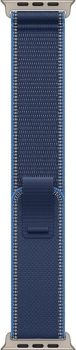 Apple Watch Ultra 3, Natural Titanium Case with Blue/Bright Blue Trail Loop (M/L)