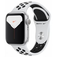 Apple Watch Watch Nike+ 5, 40 мм, корпус из алюминия цвета «серебристый», спортивный ремешок Nike цвета чистая платина/черный