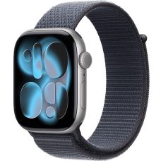 Apple Watch Series 11 46mm, Space Gray Aluminum Case with Sport Loop Anchor Blue