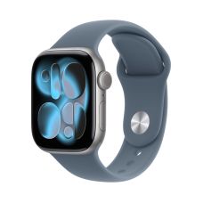 Apple Watch Series 11, 46 mm, Silver Aluminum Anchor blue Sport Band S/M